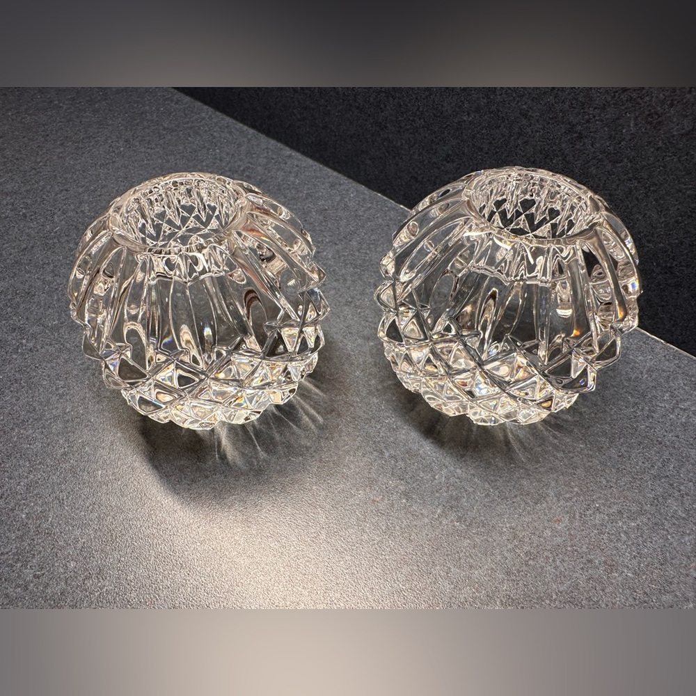 Waterford Crystal Ball Lismore pattern candle holders - Picture 4 of 10